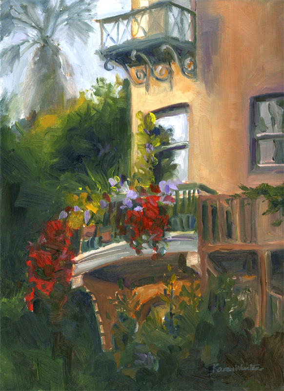 Картина на балконе. Балкон живопись. Балкончик картина. Картина маслом балкон. Вид с балкона живопись.